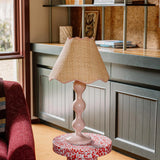 evie table lamp - blush