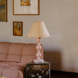 evie table lamp - blush