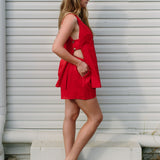 Hayley Vest and Shorts Set - Red