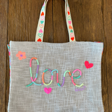 lovewrapped grey tote