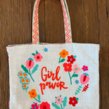 girl power natural tote