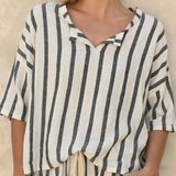 Emmi stripe 3/4 top