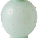 pistachio polkadot fish bowl vase