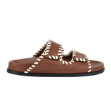 Fontelina Footbed - Cocoa/Off White Trim