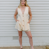 Hayley Vest and Shorts Set - Butter