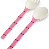 Iced Vovo Stripe Salad Servers Set