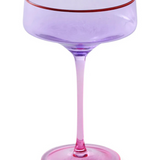 Lilac Colour Block Margarita Glass - 2P Set