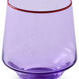 Lilac Colour Block Tumbler Glass - 2P Set