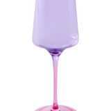 Lilac Colour Block Vino Glass - 2P Set