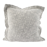 textured silver polo cushion 50 x 50 cm