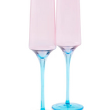 Rose With A Twist Champagne Glass - 2P Set