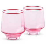 Rose With A Twist Tumbler Glass - 2P Set