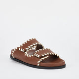 Fontelina Footbed - Cocoa/Off White Trim