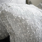 textured silver polo cushion 50 x 50 cm