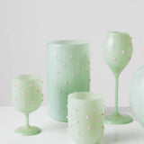 pistachio polkadot vase